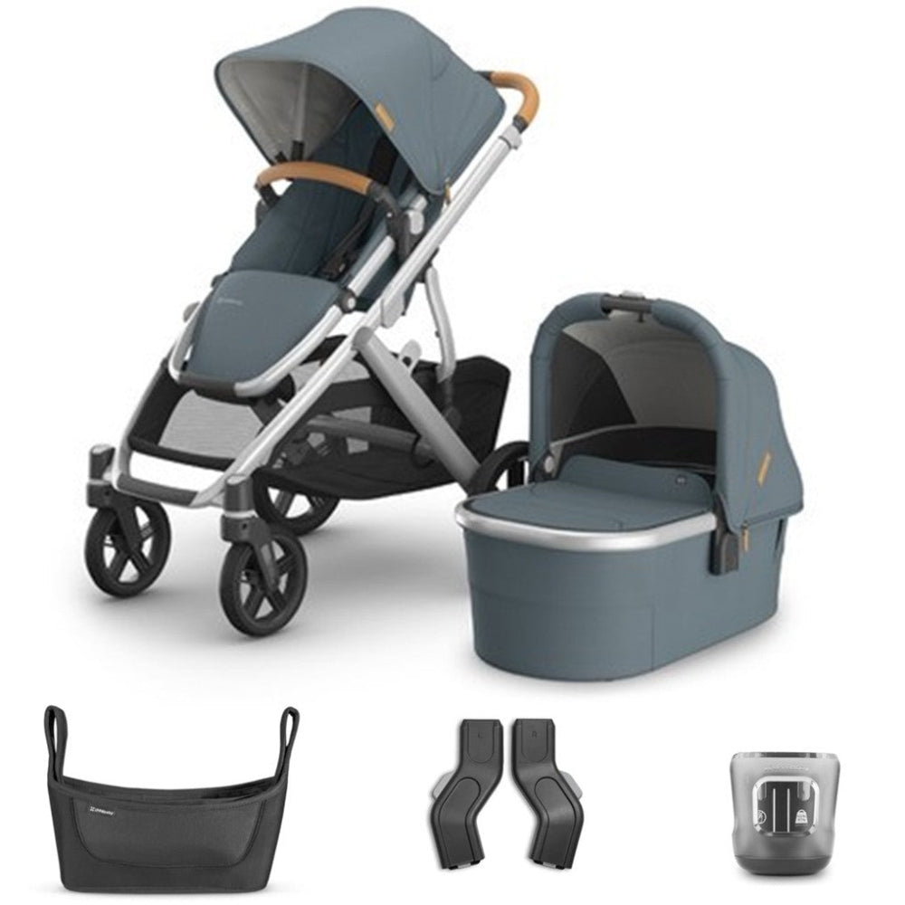 UPPAbaby VISTA V3 with Bassinet - Callum with BONUS Upper Adaptors, Carry All Organiser and Cup Holder