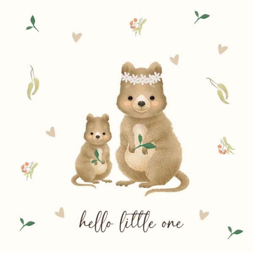 Petite Vous Greeting Card - Hello Little One Quokka