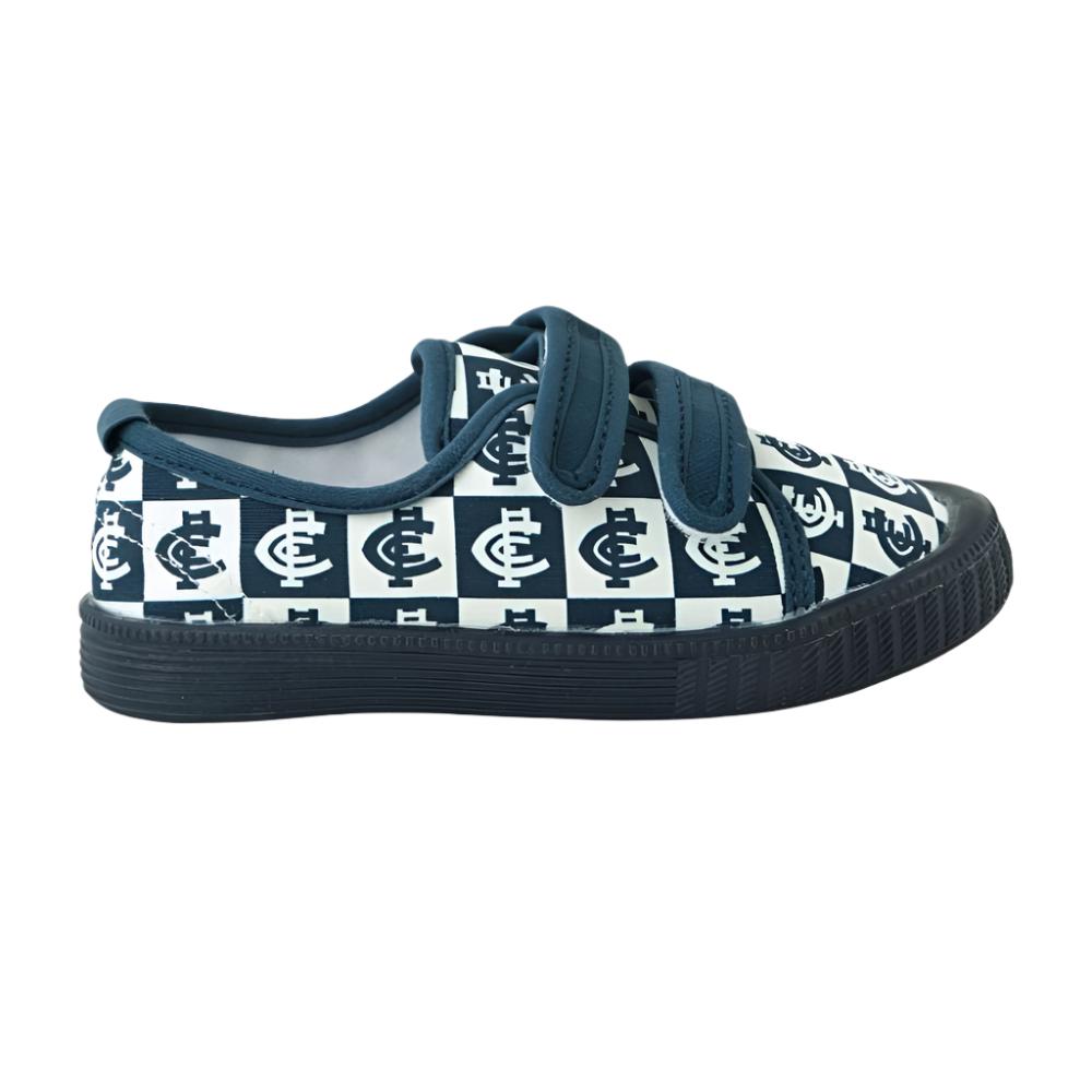 Walnut AFL Ben Canvas Shoe - Carlton