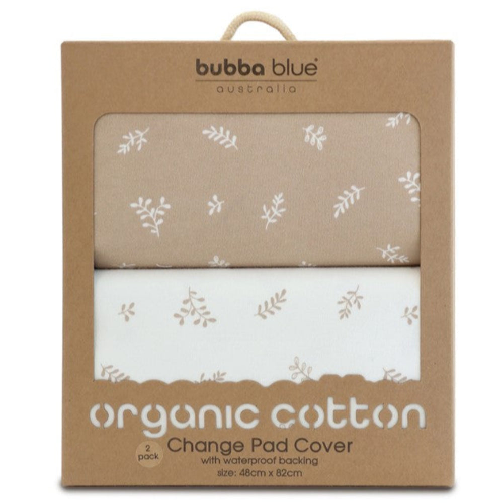Bubba Blue Organic Cotton 2pk Change Pad Covers - Chestnut