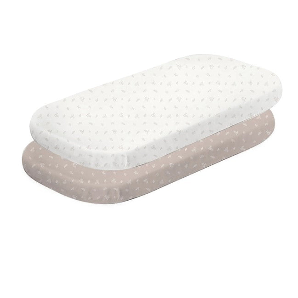 Bubba Blue Organic Cotton 2pk Co Sleeper Fitted Sheets - Chestnut