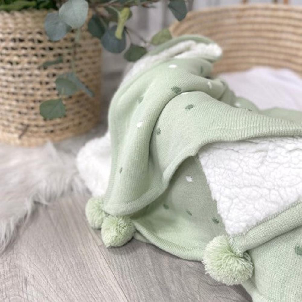 Bubba Blue Confetti Blanket - Olive