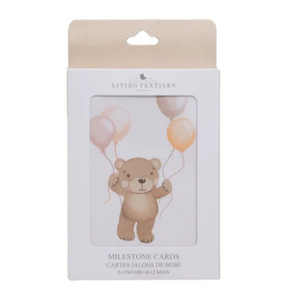 Living Textiles Milestone Cards - Cuddly Bear