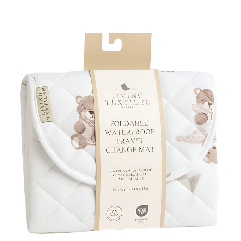 Living Textiles Travel Change Mat - Cuddly Bear