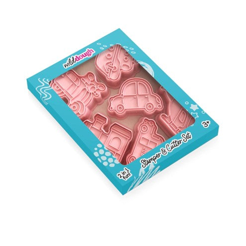 Wild Dough Playdough Stamper and Cutter Set - Transport