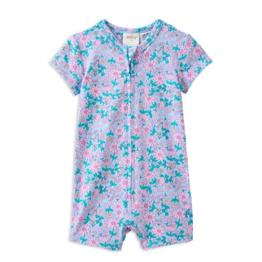 Milky Clothing Daisy Fields Zip Romper
