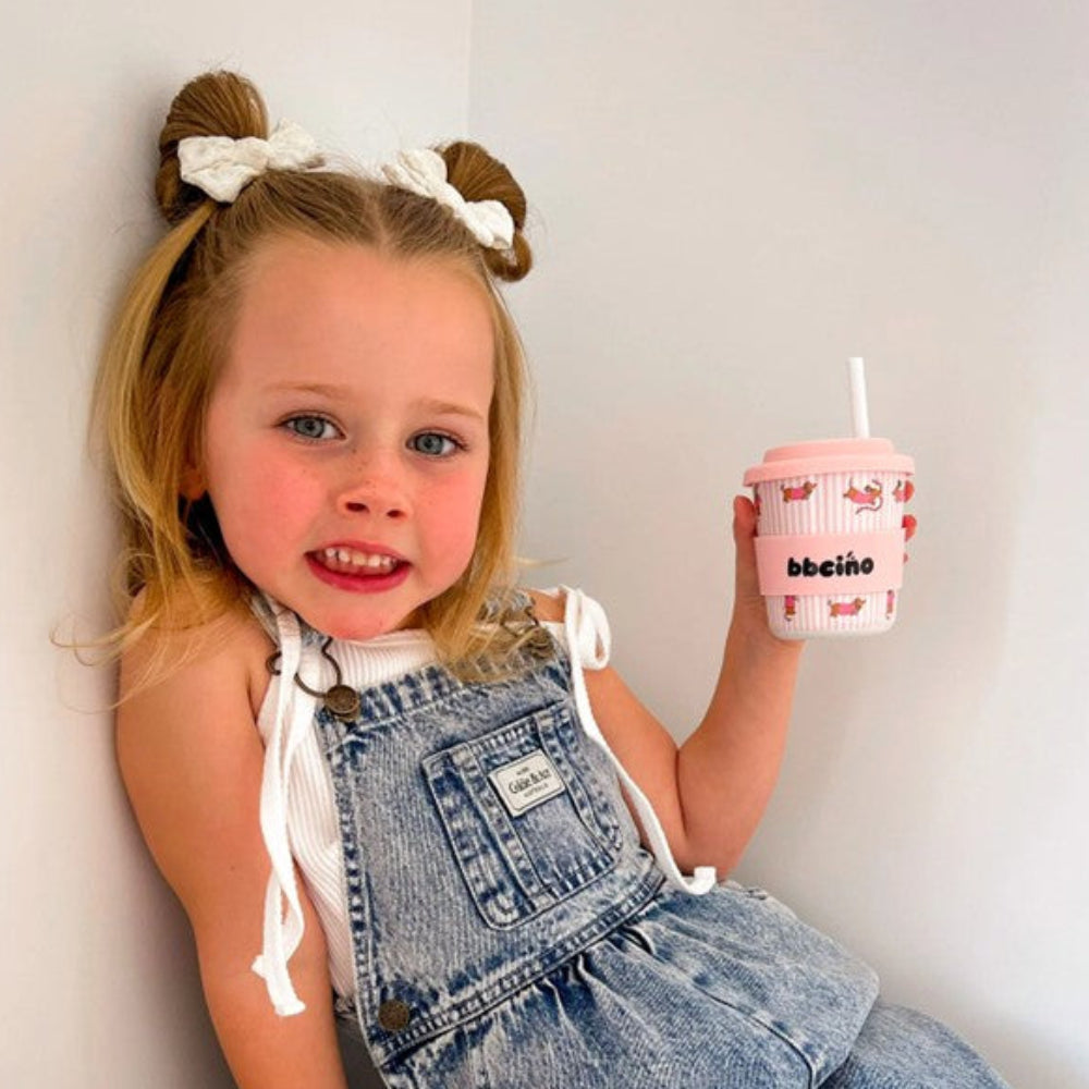 BBcino Kids Keep Cup - 240ml - Dash in Pink
