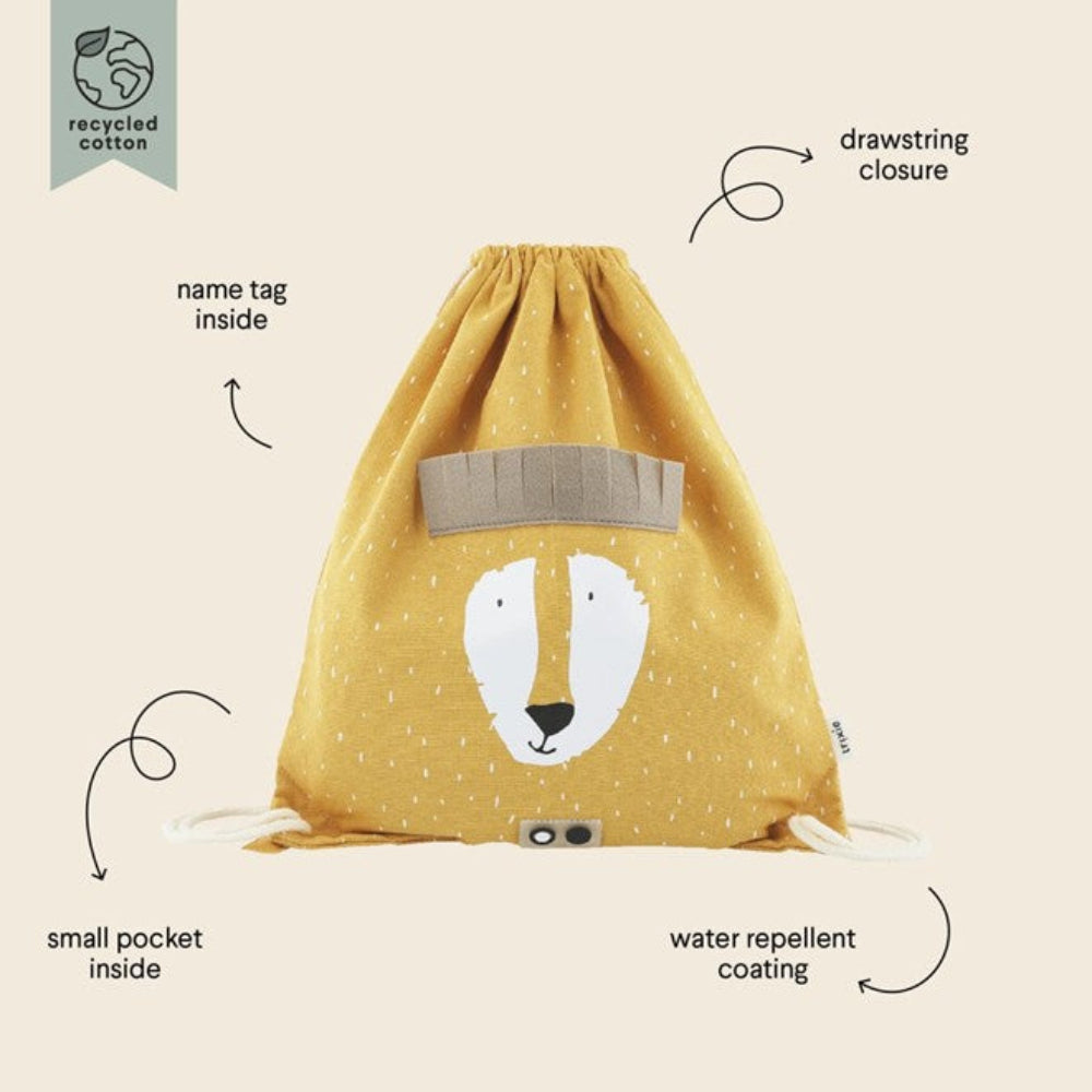 Trixie Drawstring Library or Swimming Bag - Mr Lion