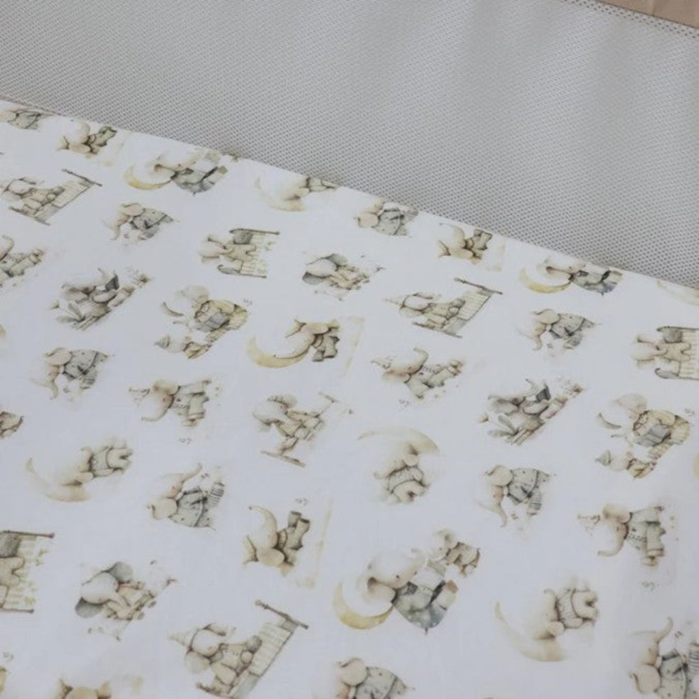 Bubba Blue Elephant Bedtime Jersey Bedside Sleeper Fitted Sheet