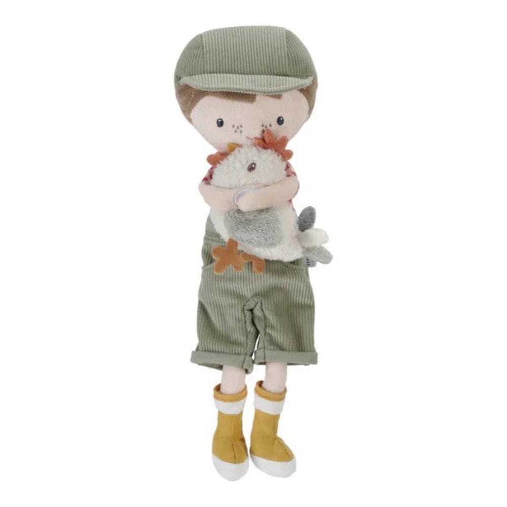 Little Dutch Cuddle Doll Farmer Jim with Chicken