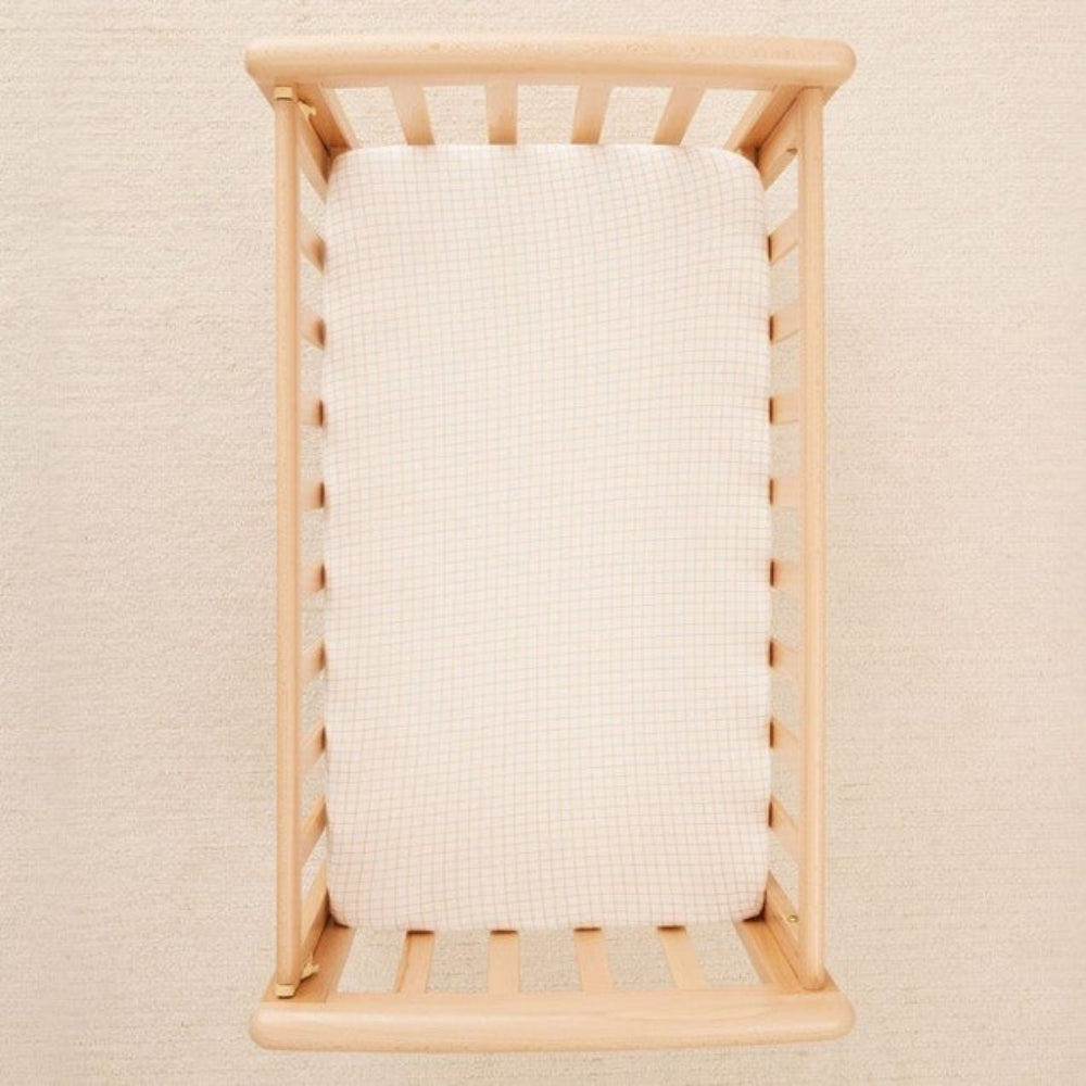 ErgoPouch Fitted Sheet - Cot - Caramel Grid