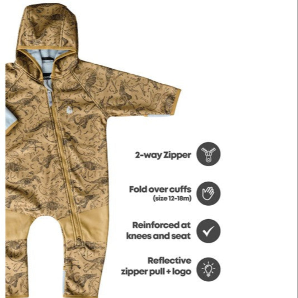 Therm All-Weather Fleece Onesie - Dino Bones