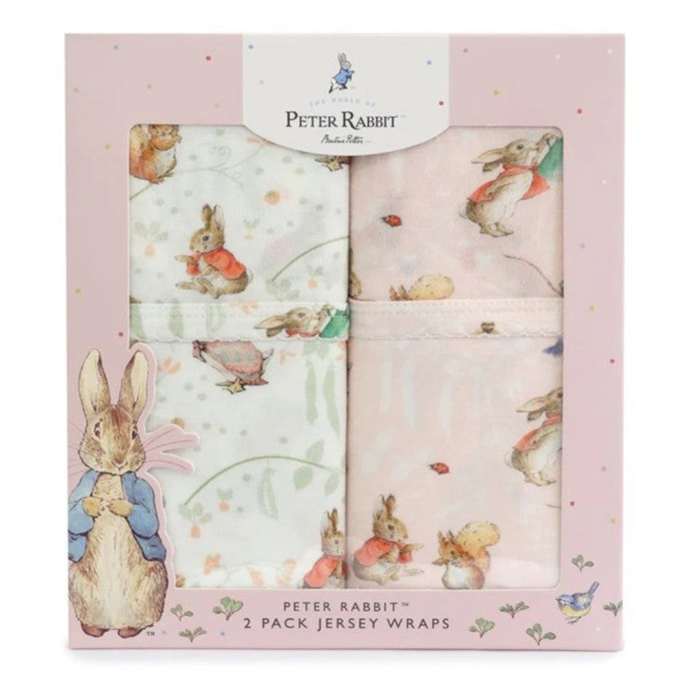 Bubba Blue Peter Rabbit Jersey Wraps 2pk Flopsy Mopsy & Cottontail