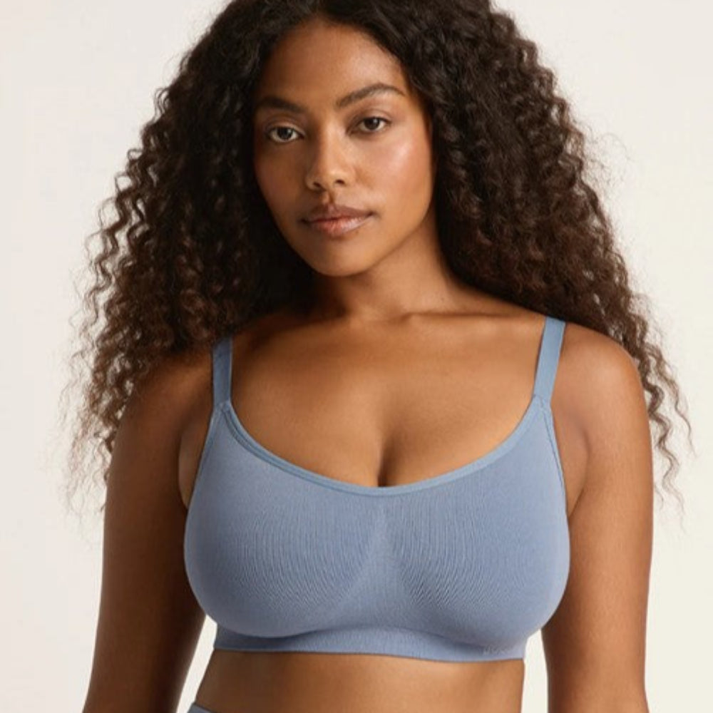 Boody Full Bust Wireless Bra - Dusty Blue