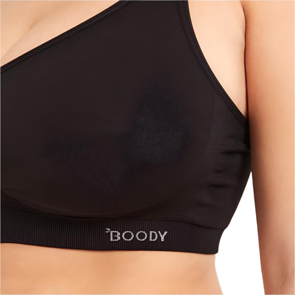 Boody Full Bust Wireless Racerback Bra - Black