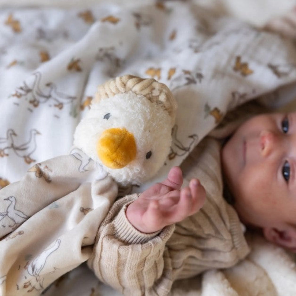 Little Linen Lovie Comforter - Fuzzy Duck