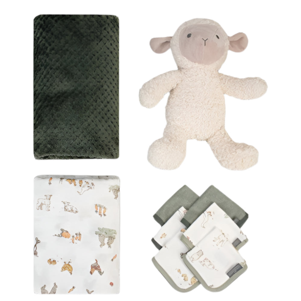 Little Linen Boxed Gift Set - Farmyard Lamb