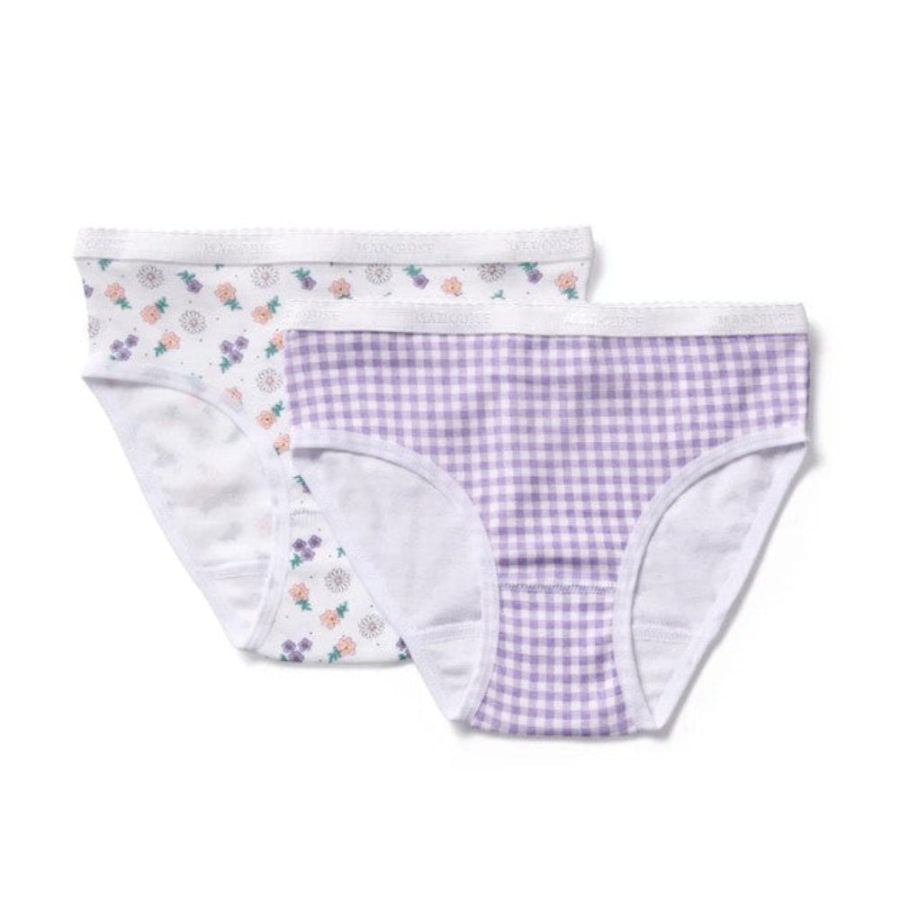 Marquise Girls Underwear - 2 pk - Ditsy Floral Purple/Print