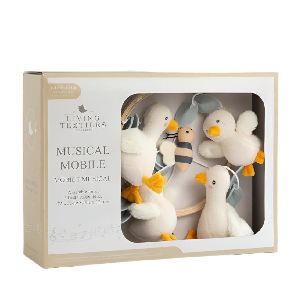 Living Textiles Musical Mobile Set - Goosey Goosey