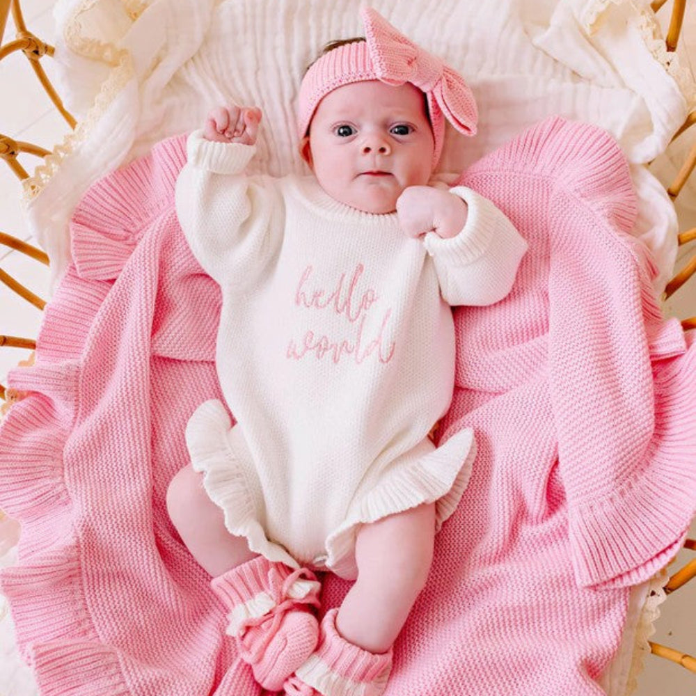 Confetti Kidz Knit Top Knot - Blush Pink