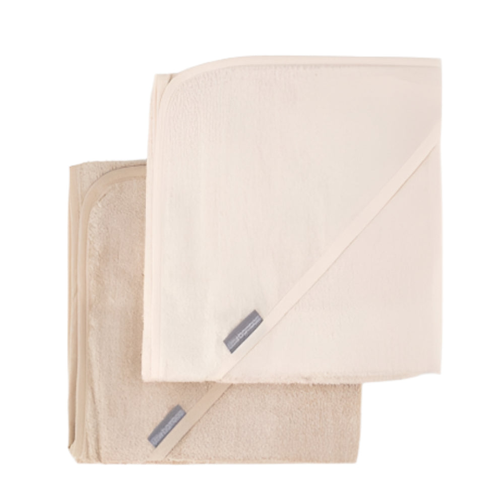 Little Bamboo Hooded Towel 2 Pk - Iced Coffee