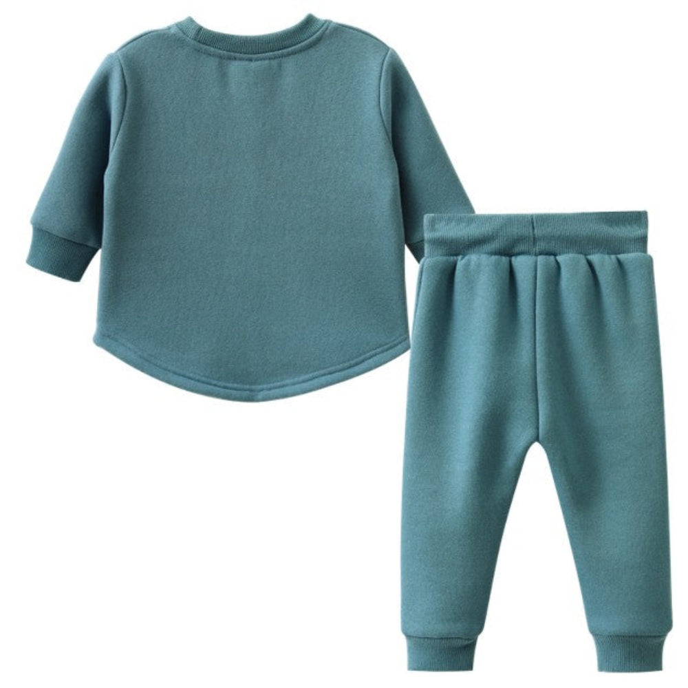 Cracked Soda 2 pce Crew Set - Teal