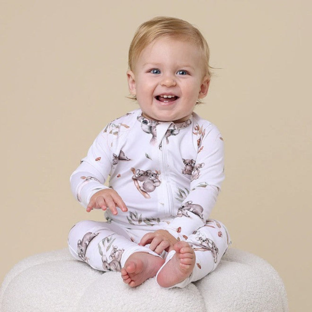 Snuggle Hunny Organic Snugglesuit Convertible Romper - Koala