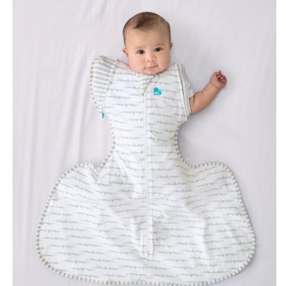 Love To Dream Swaddle Up 1.0 Tog Hip Harness Transition Bag - White Dreamer