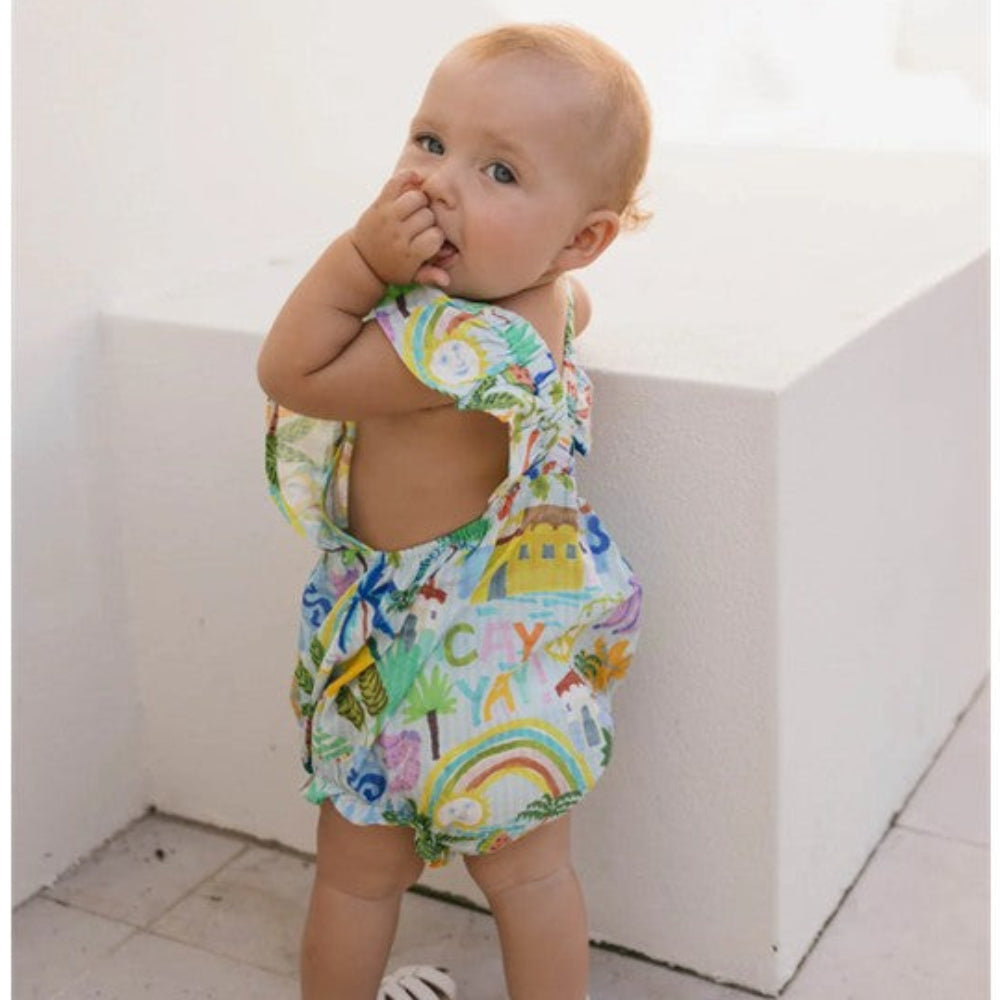 Walnut Matteo Romper - Vacay Yay
