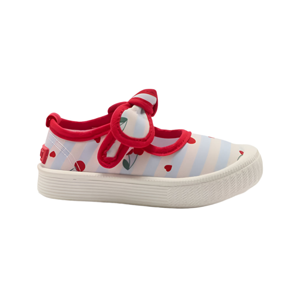 Walnut Millie Canvas Shoe - Summer Cherries