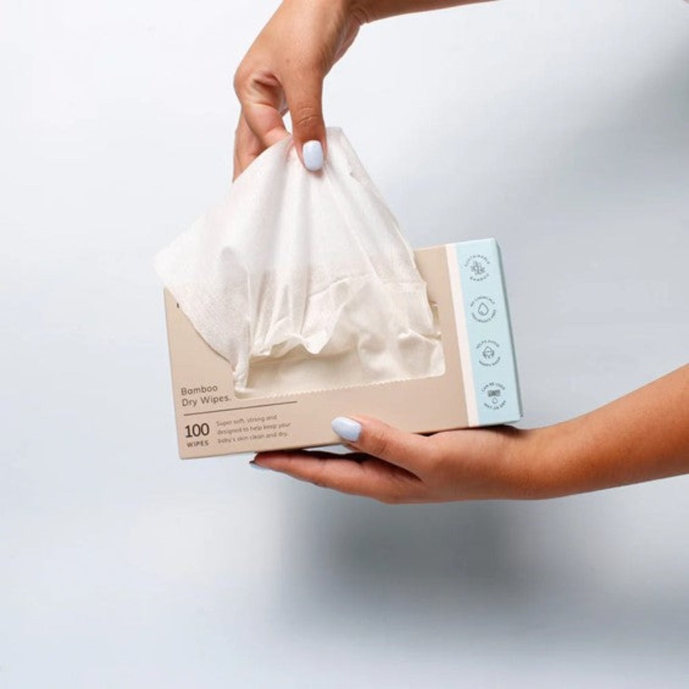 New Beginnings Bamboo Dry Wipes 100 PK