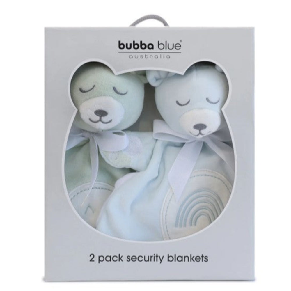Bubba Blue Nordic Security Blanket 2 pk Dusty Sky/Mint