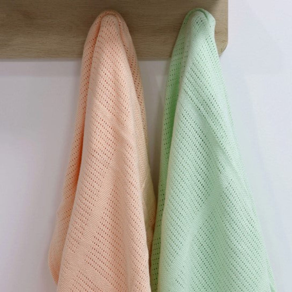 Bubba Blue Nordic Sorbet 2pk Cellular Blanket Orange/Pear