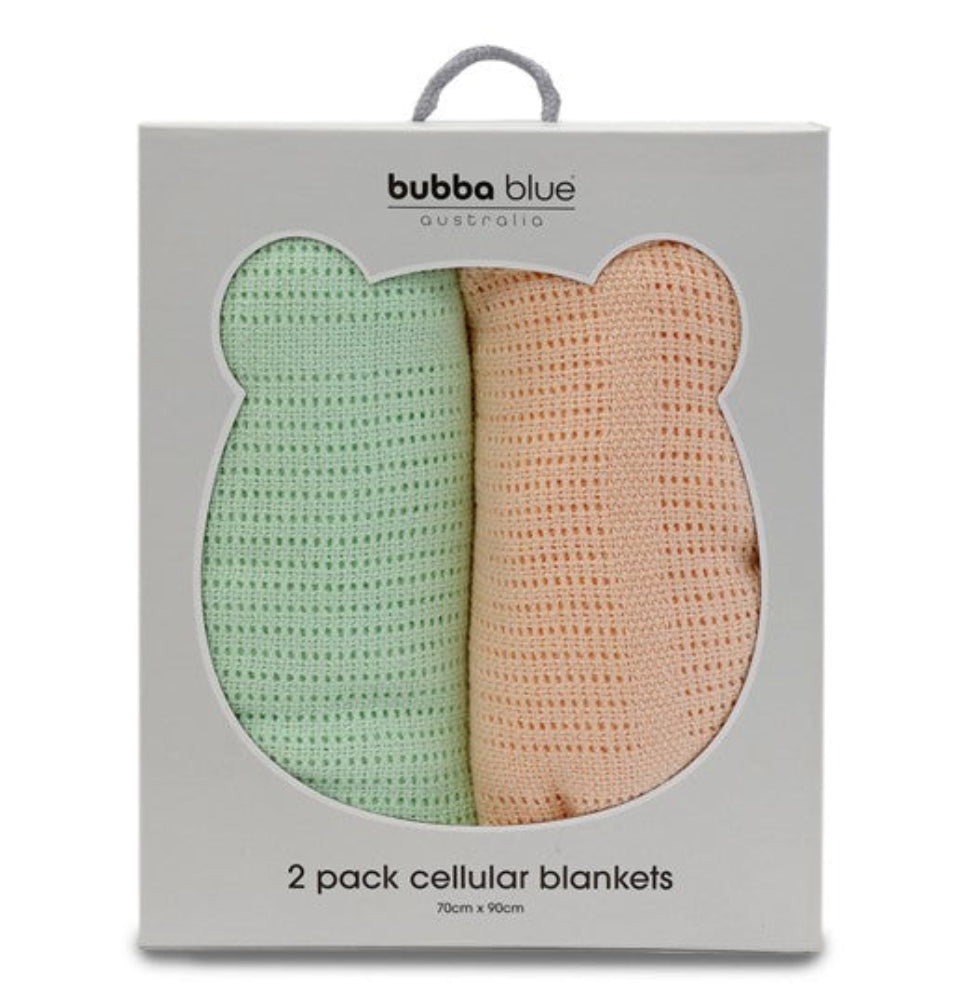 Bubba Blue Nordic Sorbet 2pk Cellular Blanket Orange/Pear