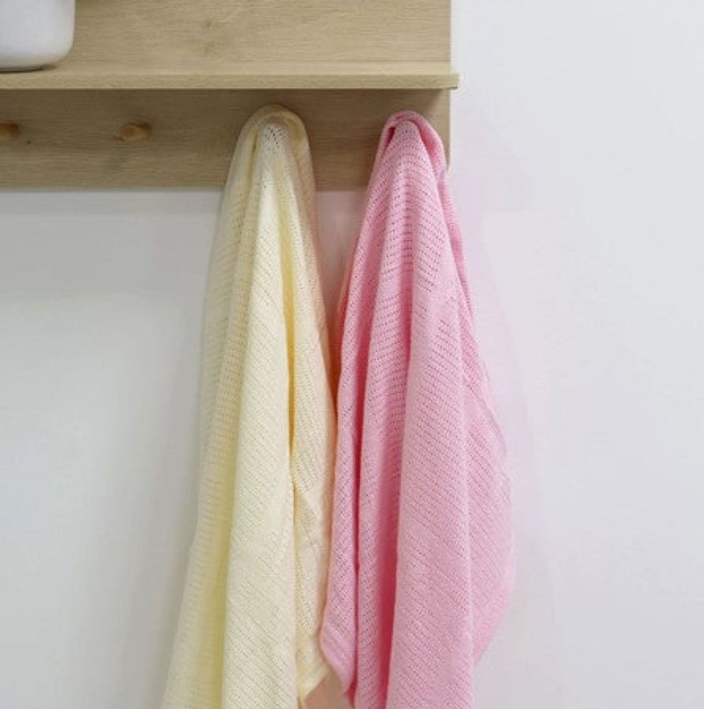 Bubba Blue Nordic Sorbet 2pk Cellular Blanket Strawberry/Cherry