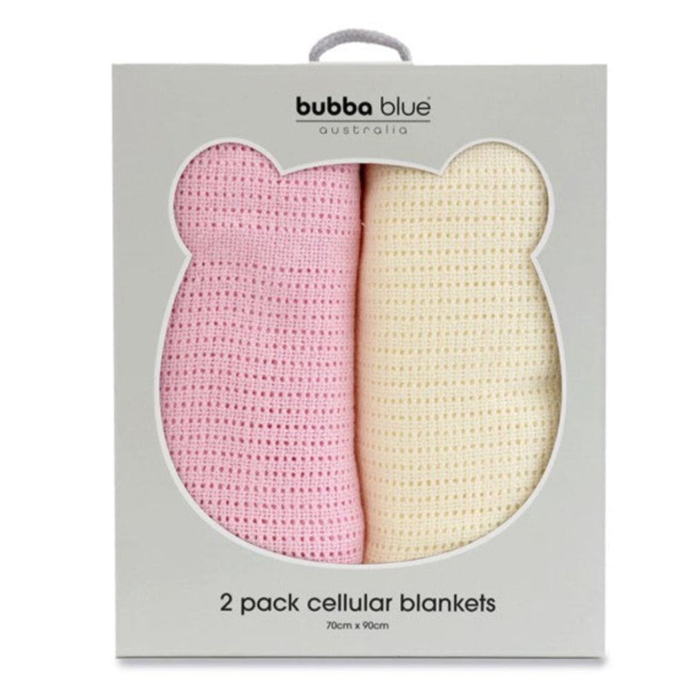 Bubba Blue Nordic Sorbet 2pk Cellular Blanket Strawberry/Cherry