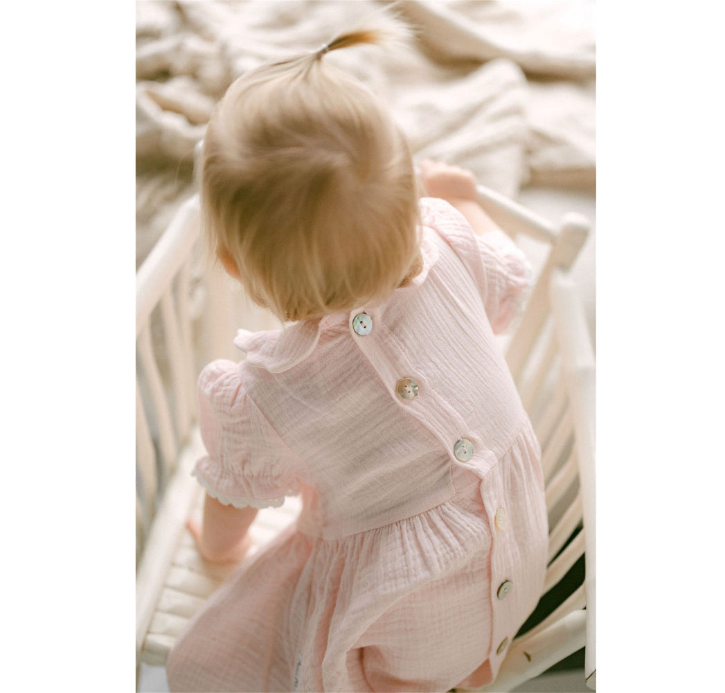 Aster + Oak Pink Muslin Dress