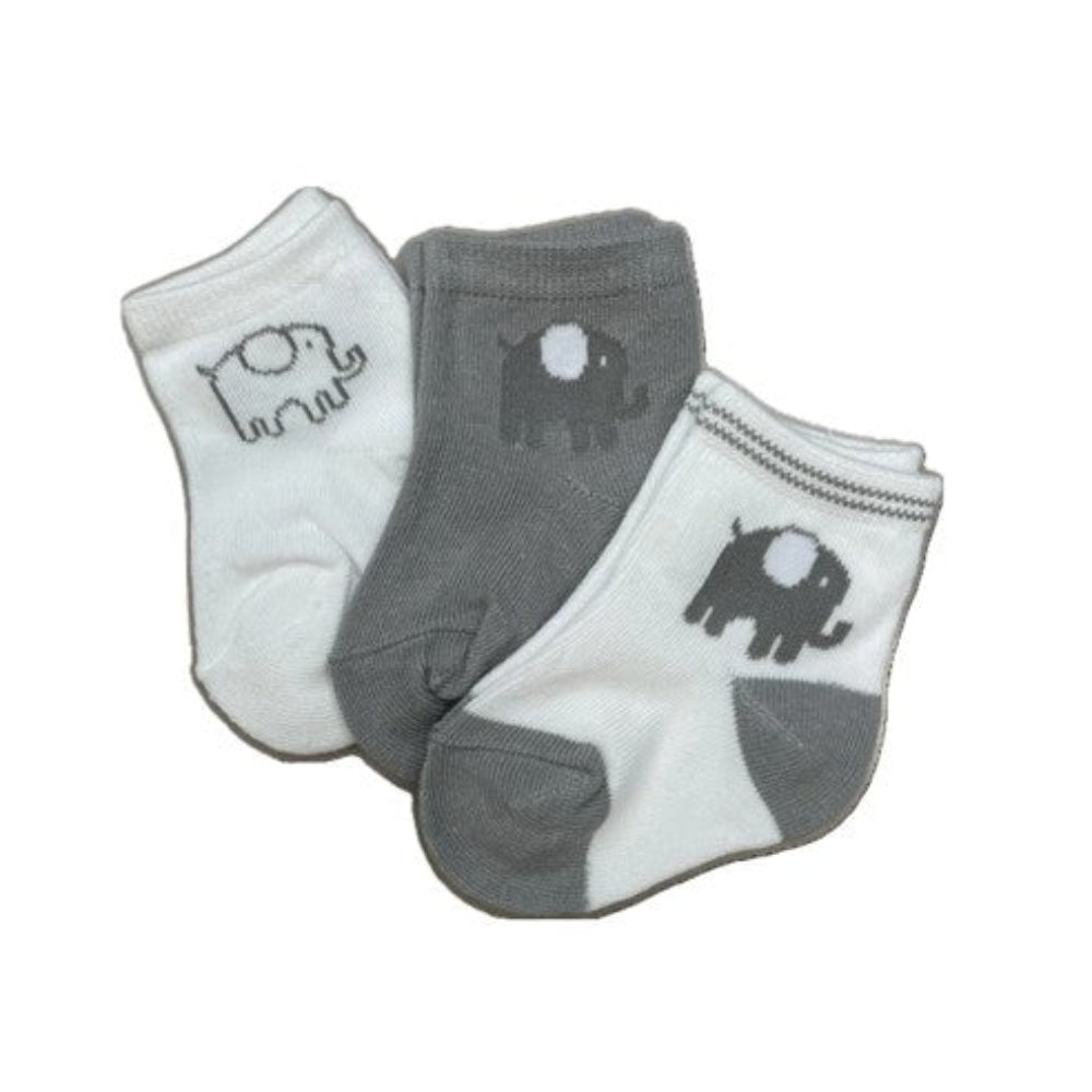 Playette Fashion Socks 3 pk - Elephant