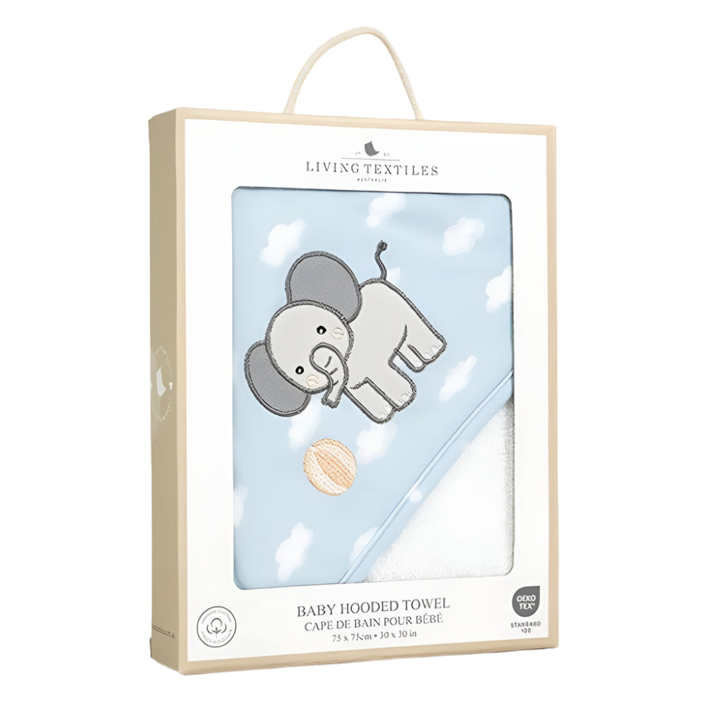 Living Textiles Hooded Towel - Elephant Playtime