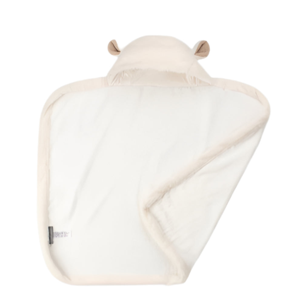 Little Linen Plush Hooded Towel - Farmyard Lamb