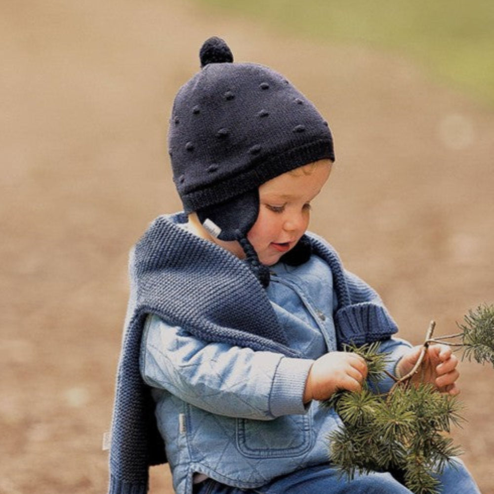 Toshi Organic Earmuff Beanie Popcorn - Ink