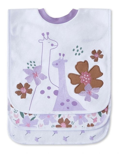 Snugtime Bib Popover 3 Pk - Giraffe