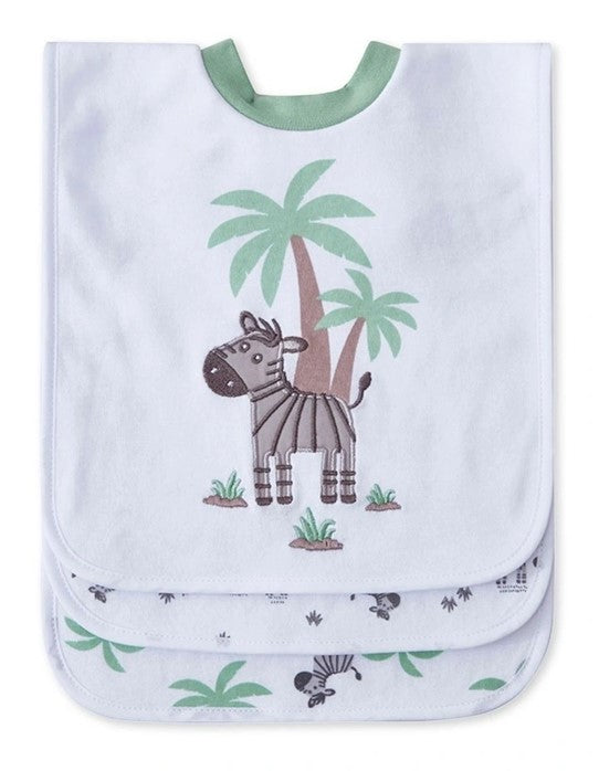 Snugtime Bib Popover 3 Pk - Zebra