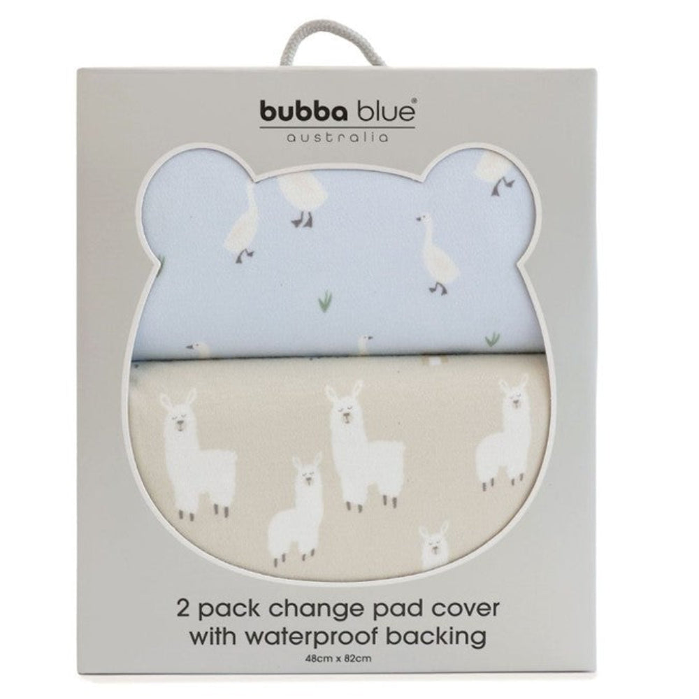 Provincial 2pk Waterproof Change Pad Covers - Sky/Almond