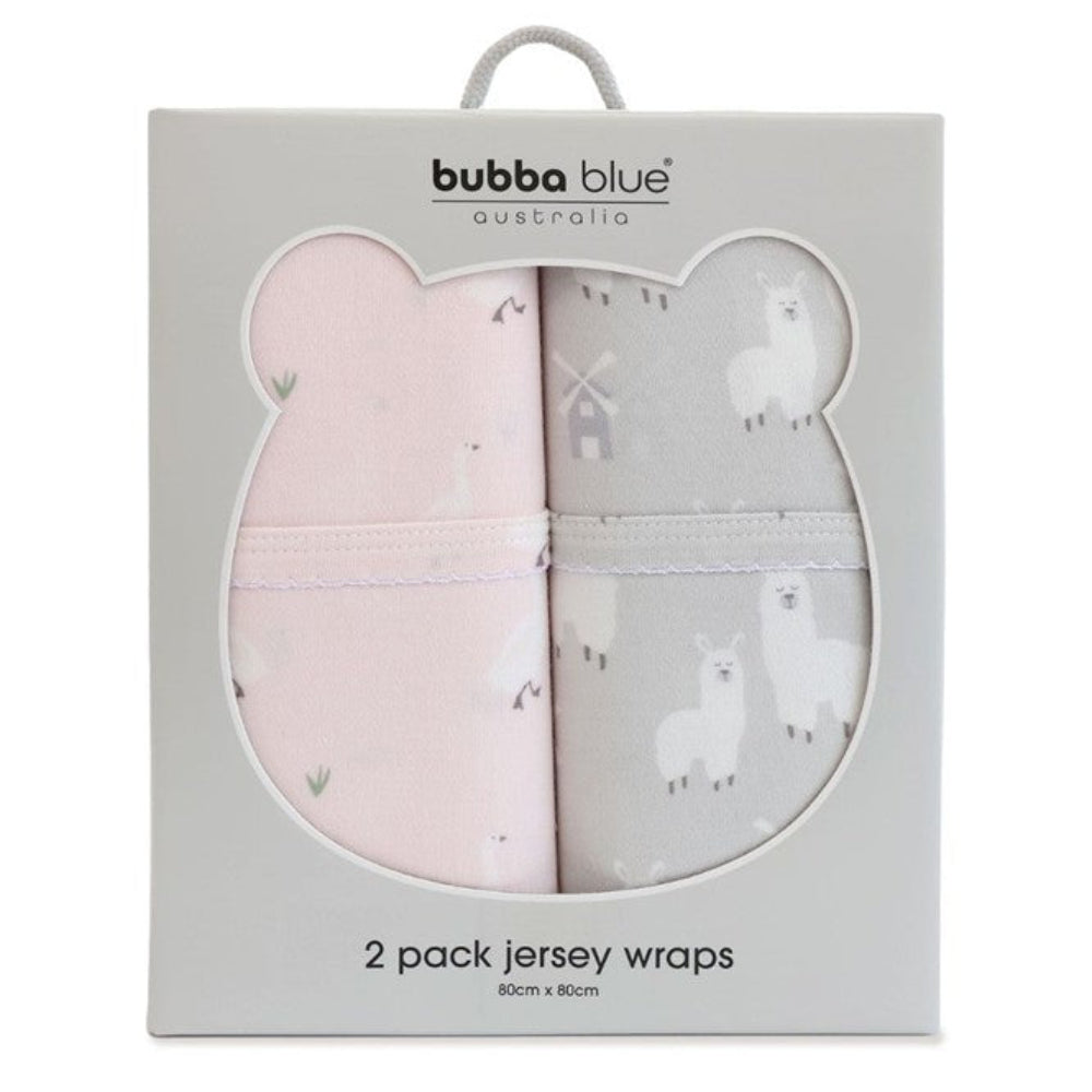 Provincial 2pk Jersey Wraps - Blush/Grey