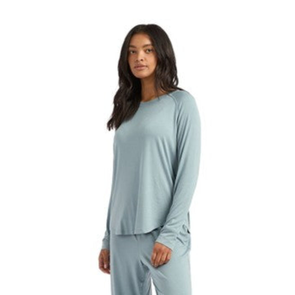 Boody Goodnight Sleep Raglan Top - Mineral Blue