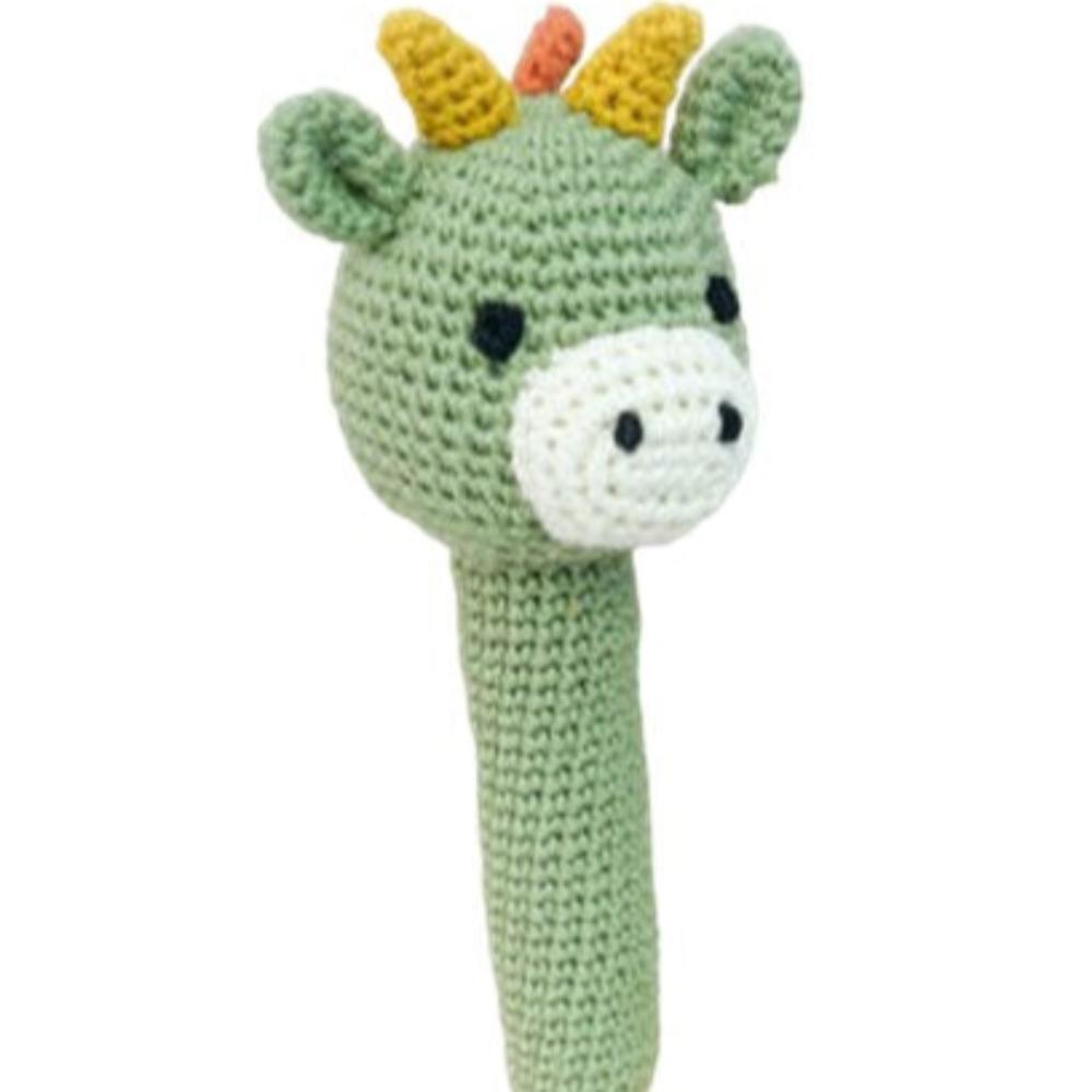 Petite Vous Crochet Hand Rattle - Spike Dinosaur