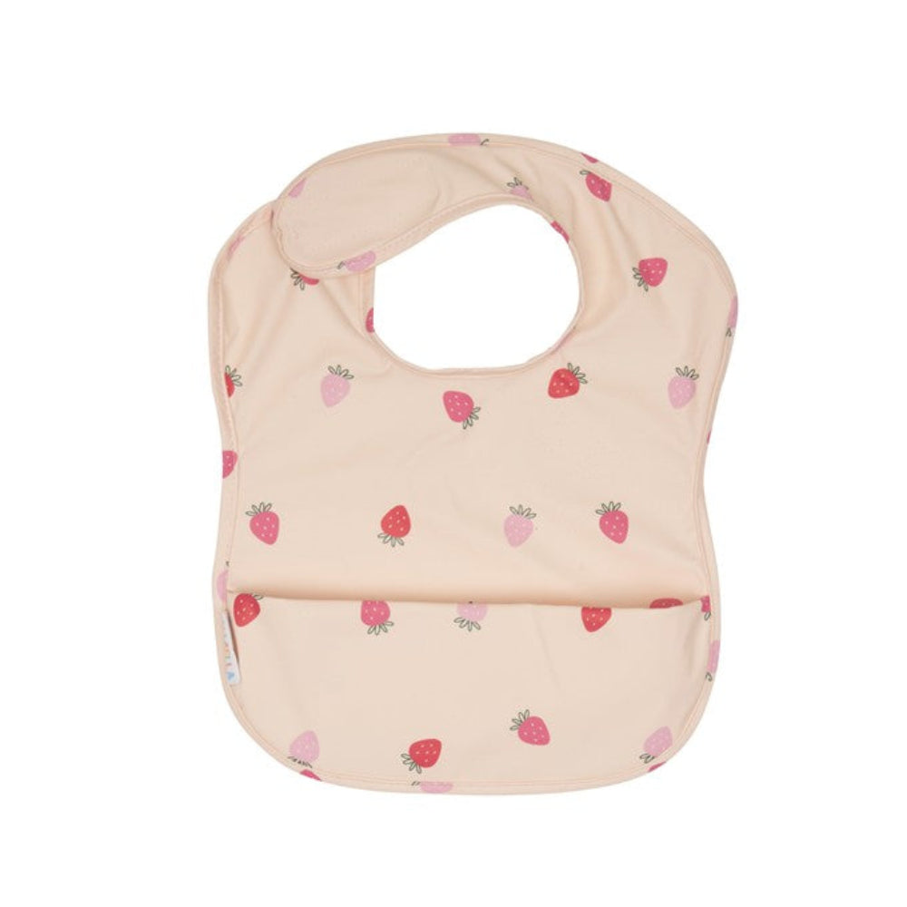 All4Ella Recycled Pouch Bib - Strawberries