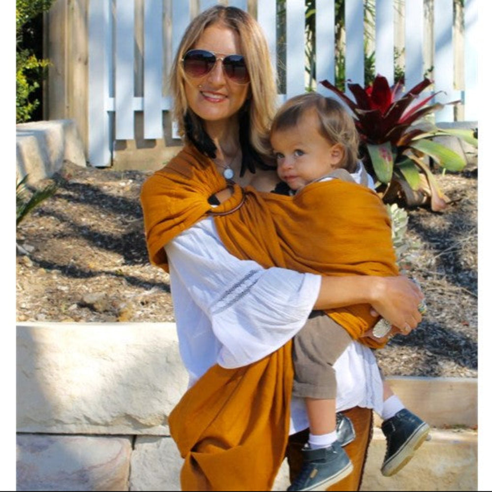 Hug a Bub Organic Ring Sling - Earth Mesh