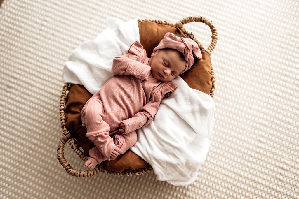 Snuggle Hunny Kids Rose Ribbed Topknot